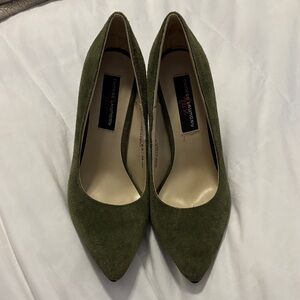 Chinese Laundry Olive Suede Heels
